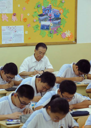 温家宝点评中学课堂 提教育四点要求--中国广播